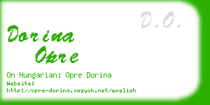 dorina opre business card